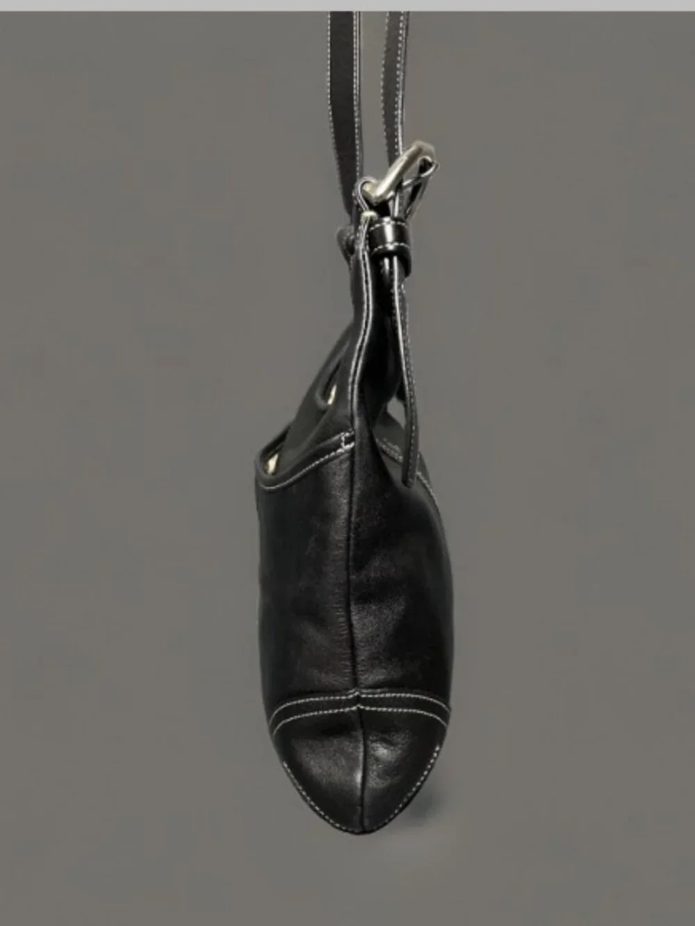 Coach Soho Legacy Slim Hippie 9549 Black Leather Crossbody Shoulder Bag Purse